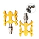 thumbnail image 3 of Eigraketly Pedales de bicicleta Accesorios para bicicletas profesionales Liberación rápida Plegable Aleación de aluminio Ciclismo Pedal Reemplazo Negro Ciclismo Dorado Eigraketly OD024280-04, 3 of 6