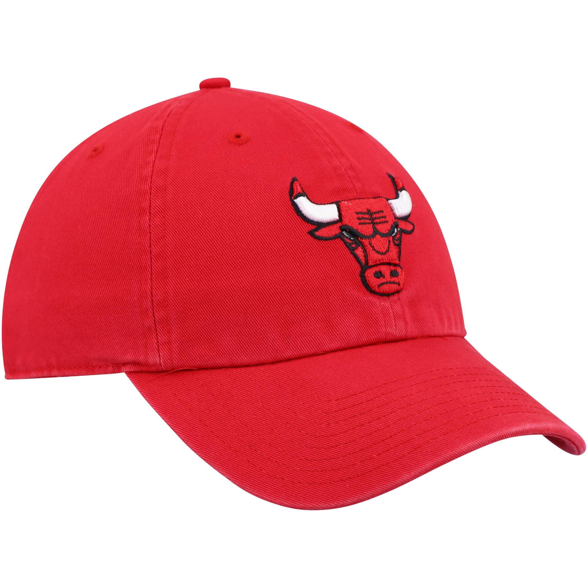 Men's '47  Red Chicago Bulls Core Logo Clean Up Adjustable Hat