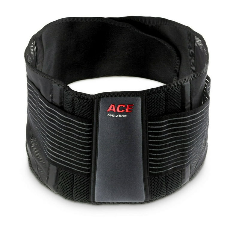 ACE Brand Adjustable Back Brace Black Low Profile Walmart