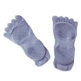thumbnail image 2 of 1 calcetines de Yoga para mujer, calcetín de algodón, media punta, calcetines deportivos antideslizantes para gimnasio, 5 dedos Azul sin kusrkot calcetines de yoga mujeres, 2 of 8