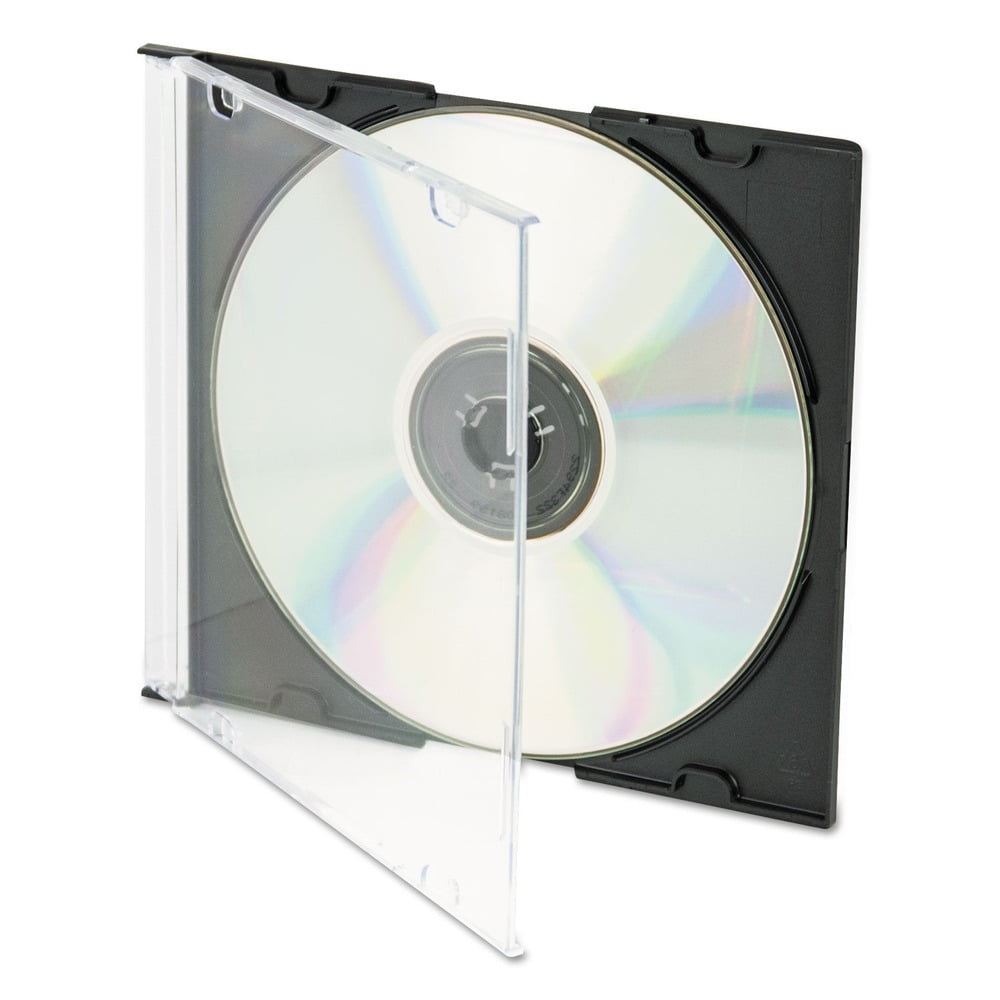 Innovera IVR85825 CD/DVD Slim Jewel Cases - Clear/Black (25/Pack)