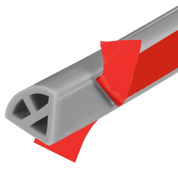 79 Inch Flexible Quarter Round Molding, Bendable Peel and Stick Trim, Gray