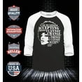 thumbnail image 2 of Shop4Ever Men's Changing The Things I Cannot Accept Angela Davis Raglan Baseball Shirt X-Large Black/White, 2 of 4