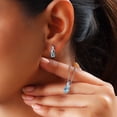 thumbnail image 6 of 925 Set of Sterling Silver Dangle Drop Earrings & Chain Pendant Necklace Birthday Jewelry Birthday Christmas Gifts for Women Costume November Birthstone Jewelry Sets for Women Size 20'', 6 of 10