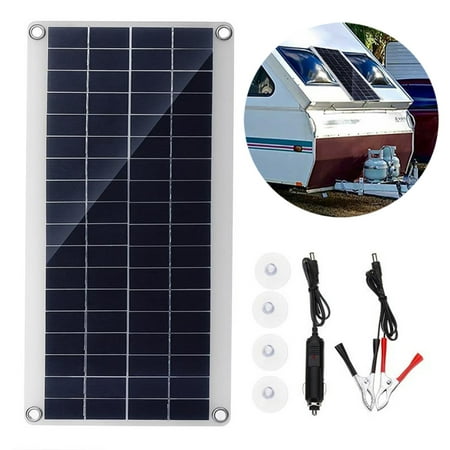 

YCCOTO 8W Dual USB Solar Panel Kit 30A Battery Charger Plate Cell Controller Caravan Boat