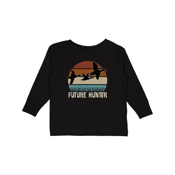 Inktastic Duck Hunting Future Hunter Boys Long Sleeve Toddler T-Shirt