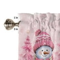 thumbnail image 5 of Curtain Valance for Windows Pink Snowman Christmas Tree Kitchen Valances Rod Pocket Short Curtains,Watercolor Xmas Trees Snowflake Window Treatment Panel for Living Room Bathroom Bedroom 54x18in, 5 of 8