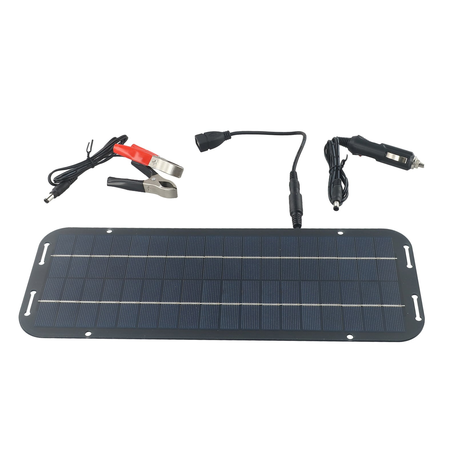 Wodtesl Solar Panel Trickle Charger 60W ABS+PET 15-18% Efficiency IP65 Waterproof Use Charges Car Boat Batteries Easy Install
