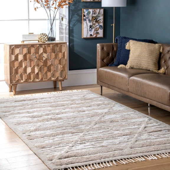 Rugs USA Bing Shag Area Rug, 7' 6" x 9' 6", Rylan Beige