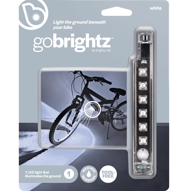 Brightz GoBrightz LED Bike Frame Light, White - LED Bike Frame Light for Night Riding - 4 Modes for Flashing or Constant Light - Fun Safety Light Bike Accessories for Kids, Boys, Girls, Teens & Adults