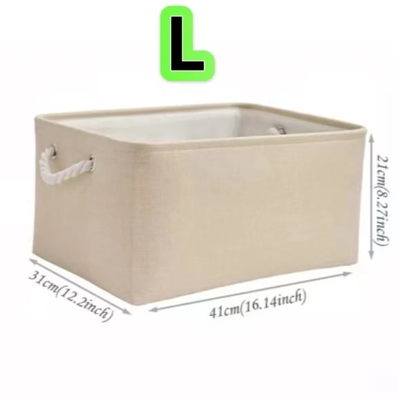 Large-capacity Collapsible Storage Box Foldable Fabric Sundries Storage Basket With Handle for Living Room Storage Organizer
