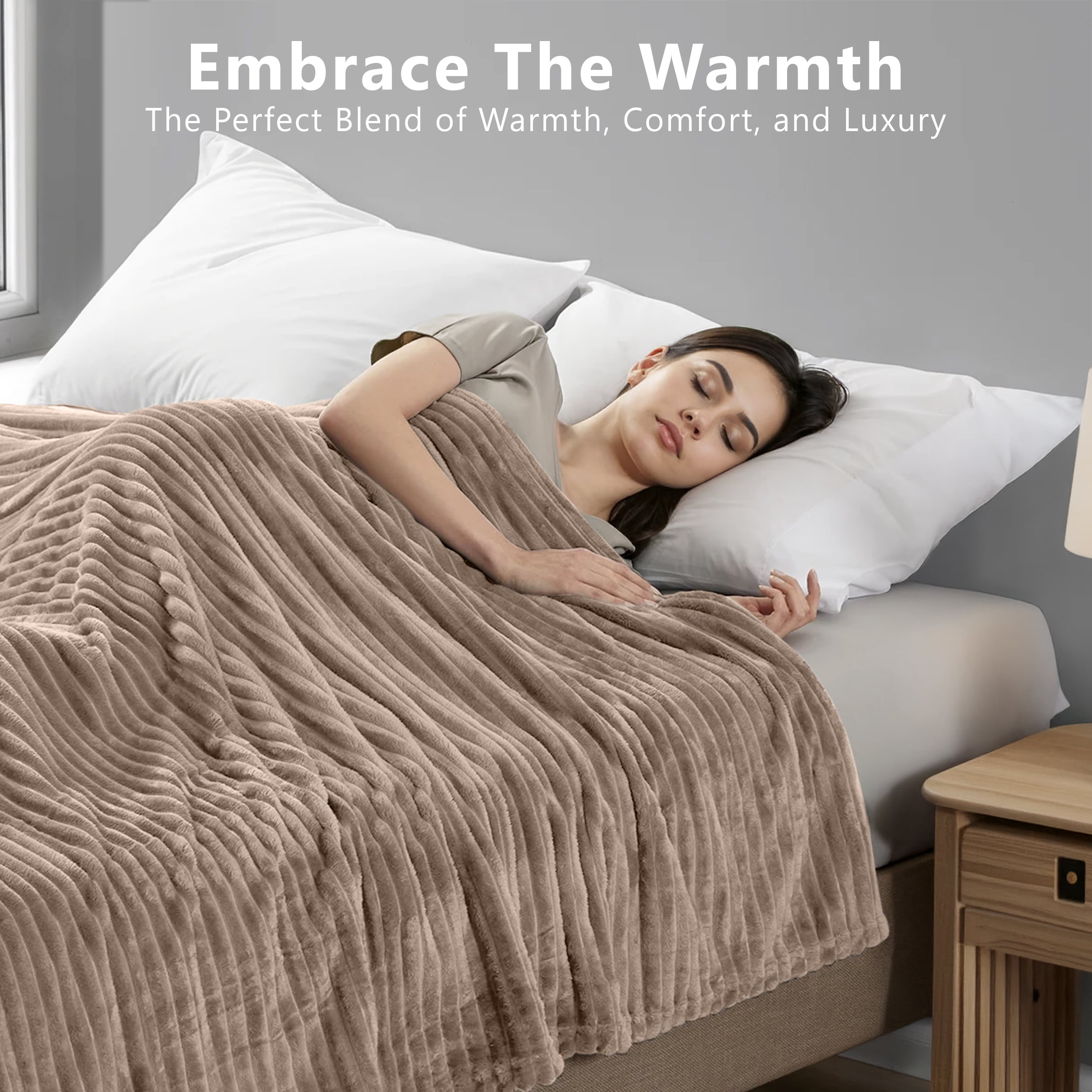 Lux Decor King Size Blankets for Bed, Ultra Soft Lightweight