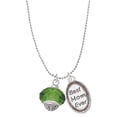 thumbnail image 1 of Delight Jewelry Green Faceted Glass Spinner Best Mom Ever Charm Necklace, 1 of 4
