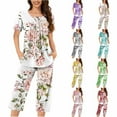 thumbnail image 1 of Weiqiqre Pyjamas pour Femmes Ensembles de Détente Haut à Manches Longues Col Ras du Cou et Pantalon Pyjamas Doux avec Poches, 1 of 6