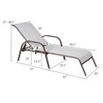 thumbnail image 2 of Gymax 2PCS Folding Patio Chaise Lounge Chair Recliner w/ 5-Position Backrest, 2 of 10