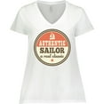 thumbnail image 3 of Inktastic Sailing Gift for Sailor Sailboat Women's Plus Size V-Neck T-Shirt, 3 of 5