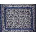 thumbnail image 2 of Rajasthan Block Print Tapestry Cotton Spread 106" x 70" Twin Blue, 2 of 2