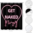 thumbnail image 6 of Get Naked Shower Curtain, Black Shower Curtain, Adult Shower Curtain Set Waterproof Bath Curtain Kids Bathroom Decor with 12 Hooks, 72x72 inches, 6 of 6