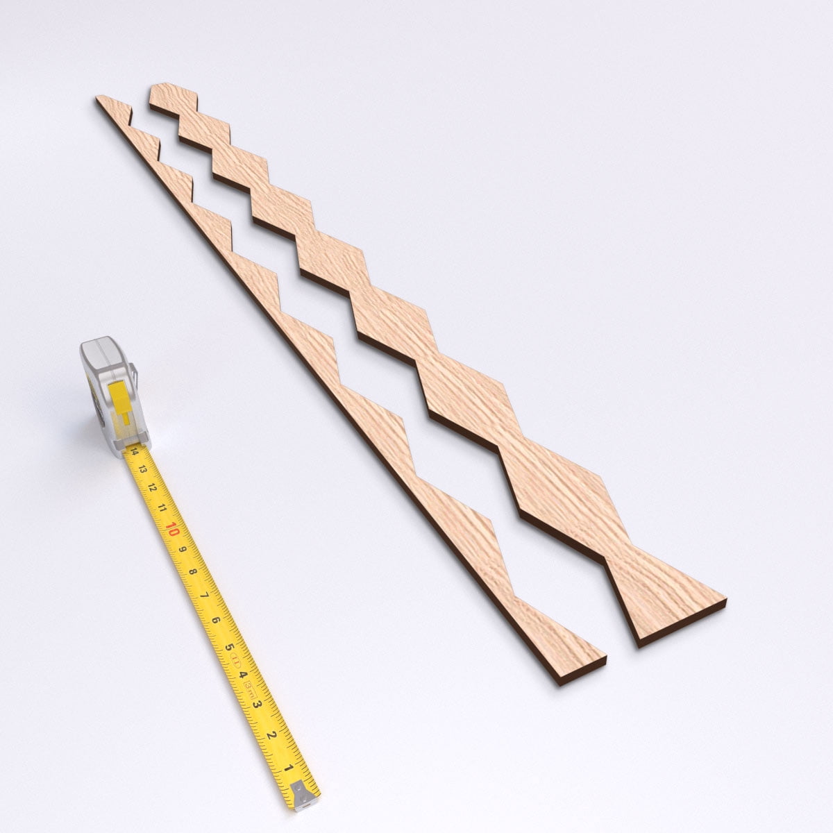 Ekena Millwork 47"H x 3/8"T Cimarron Adjustable Wood Decorative Slat Wall Panel Kit, Red Oak (contains 23 Slats + 1 Straight Edge Starter Slat)