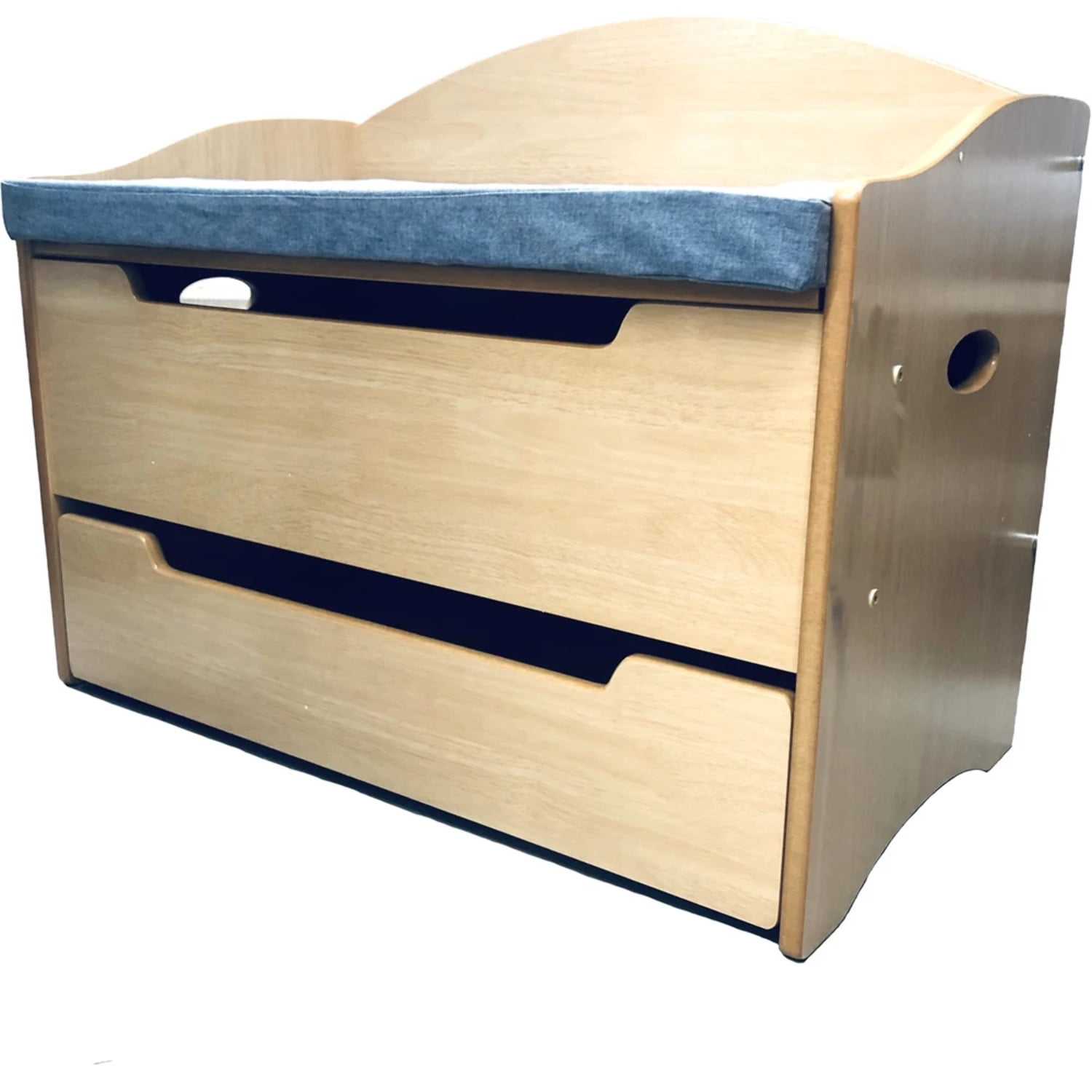 KidKraft Toy Box with Trundle Cushion, Natural