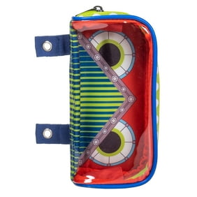 Case It Clear Pencil Case,Red and Blue Monster,PLP-150-CLR-ME