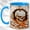 Blue, variant on Glowing Skull Coffee Mug, Lava Horror Mug, Ceramic 11 oz