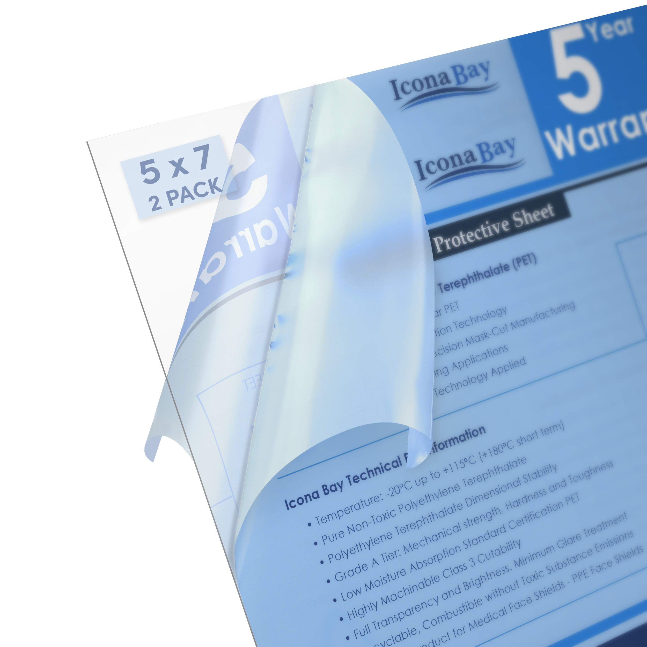 Clear, Thin, Flexible Plastic Sheet 18x24 PET Alternative for ...