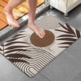 thumbnail image 4 of Brown Boho Geometric and Plant Pattern Bathroom Rugs Mat,Non Slip Microfiber Bathroom Rug,Rubber Backing,Soft Bathroom Mats for Bathroom Floor,Tub and Shower,20x32in(50x80cm), 4 of 5