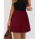 thumbnail image 5 of PRETTYGARDEN Shorts de Mujer de Tiro Alto Pierna Ancha Vino Rojo XL, 5 of 5