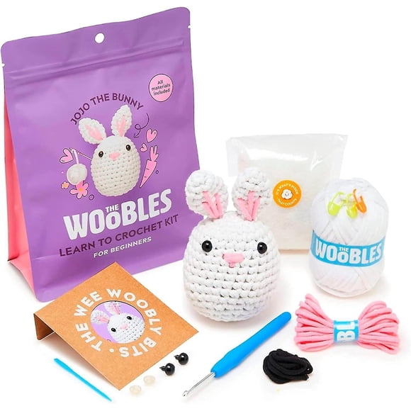 Crochet Kit for Beginners DIY Crochet Stuffed Animal Kit Beginner Crochet Kit_Bebetter:rabbit