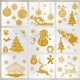 thumbnail image 5 of Juego de 2 pegatinas navideñas silenciosas con aspersiones doradas, pegatinas eléctricas para ventanas, decoraciones navideñas de cristal, pegatinas de pared con polvo dorado, 5 of 5