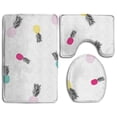 thumbnail image 1 of ABPHQTO Piñas Lindas Juego de alfombras de baño de 3 piezas Alfombra de baño Alfombra de contorno y tapa de inodoro ABPHQTO Cont-CHAPPLE-12867, 1 of 2