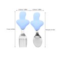 thumbnail image 2 of unbranded 2-Pcs Children Silverware Toddler Utensil Fork Spoon Easy to Clean, 2 of 8
