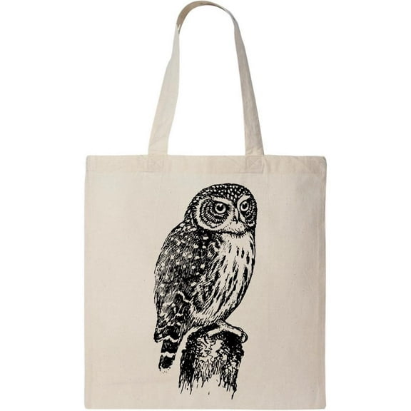 Smartprints Pygmy Owl Tote Bag - Image by Shutterstock, One Size Cotton Canvas Tote Bag