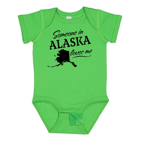 

Inktastic Someone in Alaska Loves Me Boys or Girls Baby Bodysuit