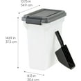 thumbnail image 2 of IRIS Dog Food Storage Container, Airtight Lid, 2-Cup Scoop, Up to 13 Lbs Pet Food Storage, Dark Gray, 2 of 10