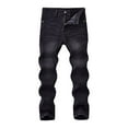 thumbnail image 3 of YDFCWXW Boy's Ripped Jeans Slim Fit Stretch Jeans Distressed Fashion Comfort Pants (Navy, 5-6 Years), 3 of 5