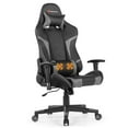 thumbnail image 1 of Goplus Massage Gaming Chair Reclining Swivel Racing Office Chair w/Lumbar Support Grey, 1 of 10