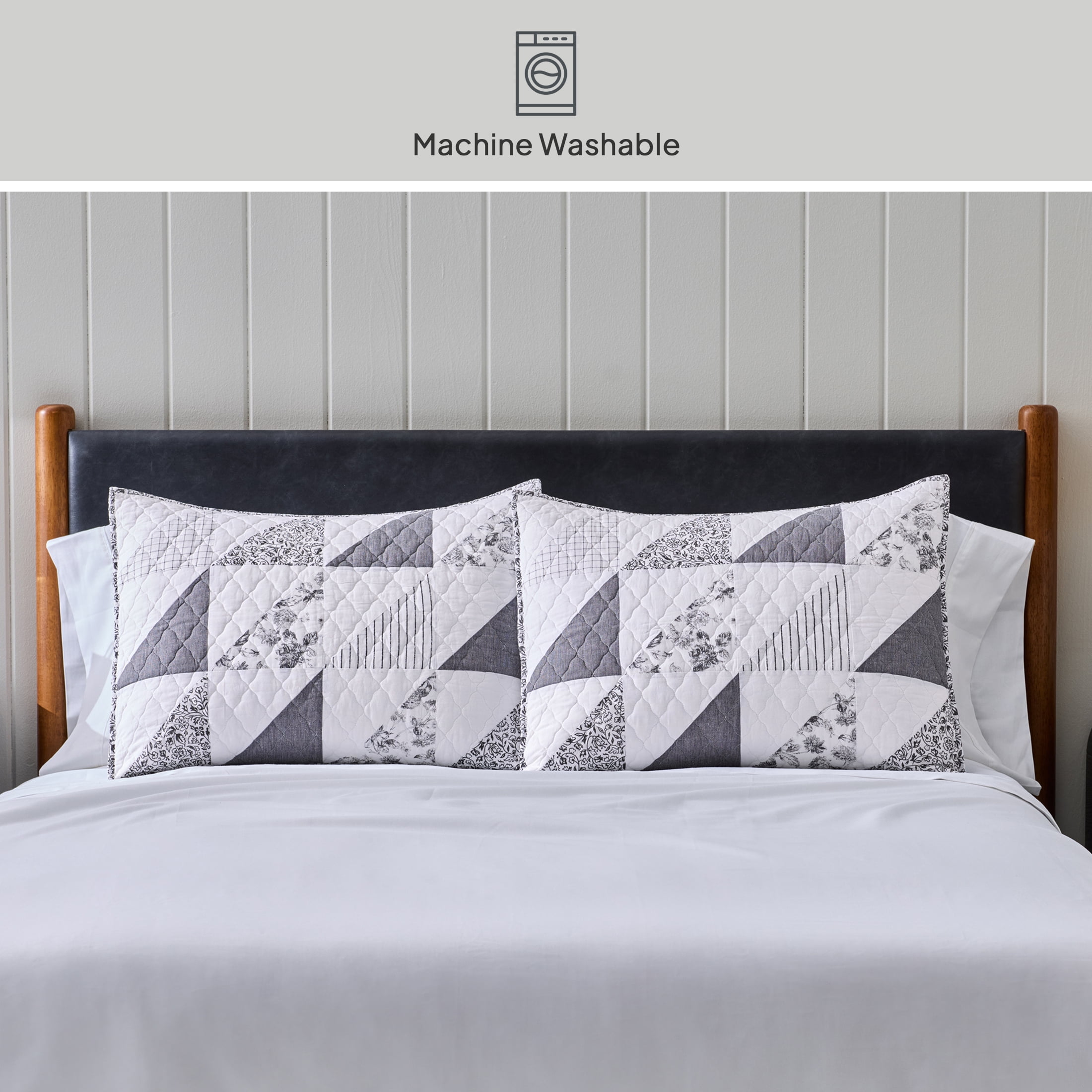Better Homes & Gardens Heirloom Patchwork Pillow Shams, King, 2 Pack