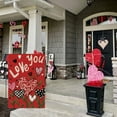 thumbnail image 3 of Jbralid Love You Valentines Day Garden Flag 12x18 Inch Outside Double Sided, Love Hearts Flowers Rustic Yard Outdoor Decorative Flag Red, 3 of 6
