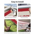 thumbnail image 7 of 4th of July RV Awning Sun Shade Screen 9'X7' Patriotic Starfish Anchor Mesh Sunscreen Red Stripes Leaves Awning Shade Screen with Zipper UV Blocker Completed Kits for RV Motorhome Camper, 7 of 7