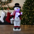 thumbnail image 2 of Northlight Lighted and Animated Musical Standing Snowman Christmas Figure - 24", 2 of 5