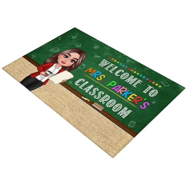 Carpet Classroom Door Mat Teacher Crayon Welcome To Classroom Doormat Back To School Welcome Mat for