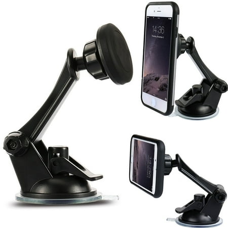 - Rotary Car Windshield Dashboard Suction Cup Magnetic Mount Holder For Cell Phones