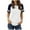 White, variant on Kaemgyyd Womens T Shirts Stylish Striped Short Sleeve Crew Neck Tops Casual Fashion Color Block Summer Loose Fit Tees