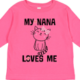 thumbnail image 4 of Inktastic My Nana Loves Me Girls Girls Long Sleeve Toddler T-Shirt, 4 of 5