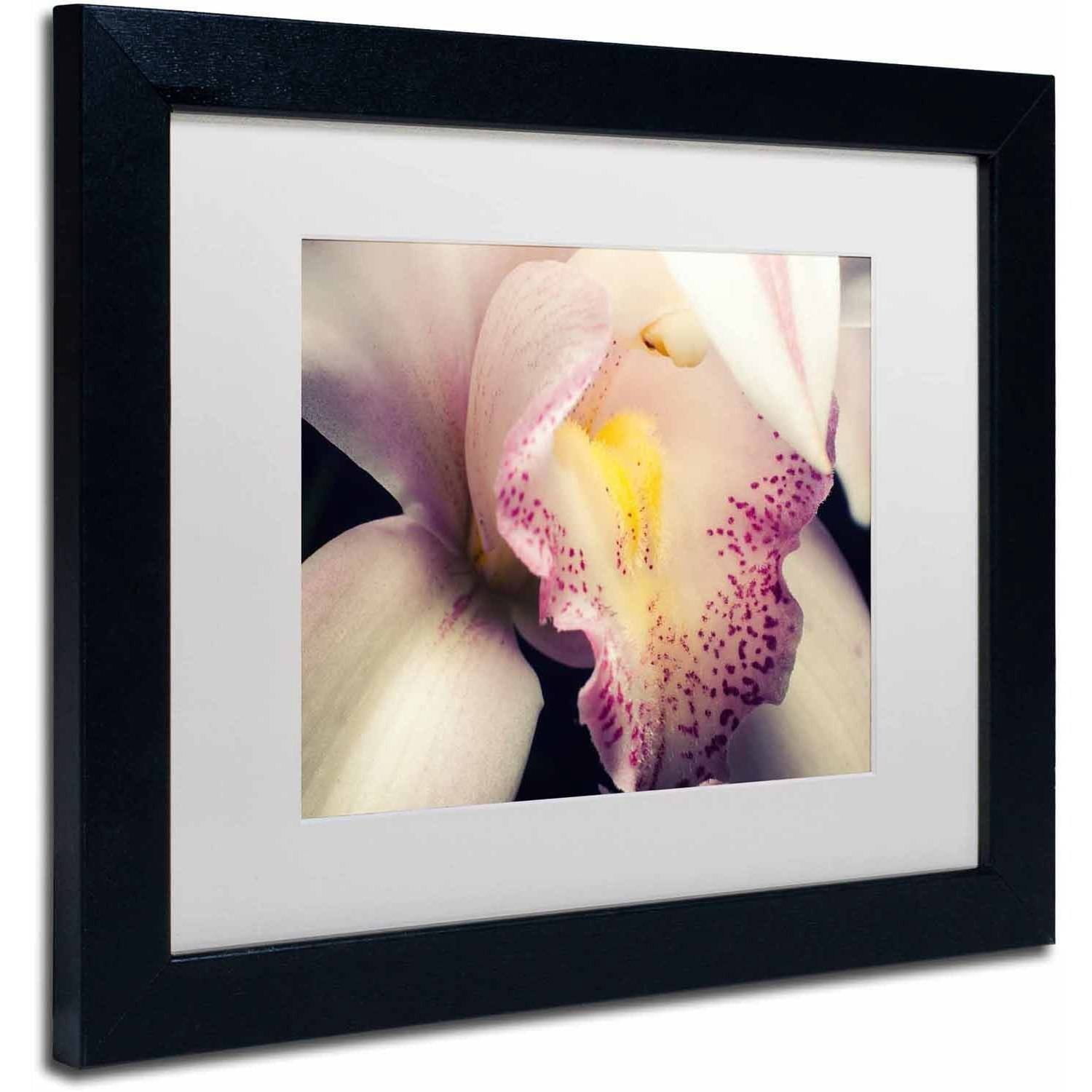 Trademark Fine Art 'Close-Up of Orchid' Canvas Art by PIPA Fine Art, White Matte, Black Frame
