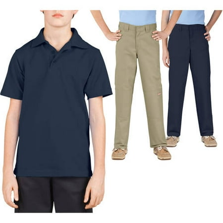 Dickies Boys Polo Shirt and Pants School Uniform Outfit Set
