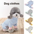 thumbnail image 2 of Contrast Color Pet Romper Striped Pattern Close-Fitting Kitten and Dog Pajamas Costume for Winter, 2 of 8