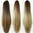 thumbnail image 4 of Limei Straight Long Ponytail Extensions 24 Inch Wrap Around Synthetic Hair Piece Pony Tail Hair Extensions Hairpieces for Women Girls, 4 of 6